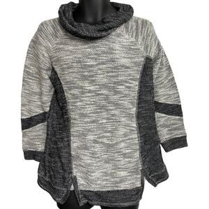 Maurices Sweater Womens Plus 0X Gray Cowl Neck Long Sleeve Pullover Cotton Blend